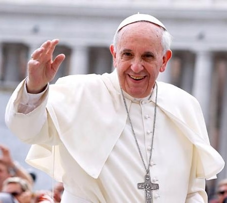 Pope Francis waving 