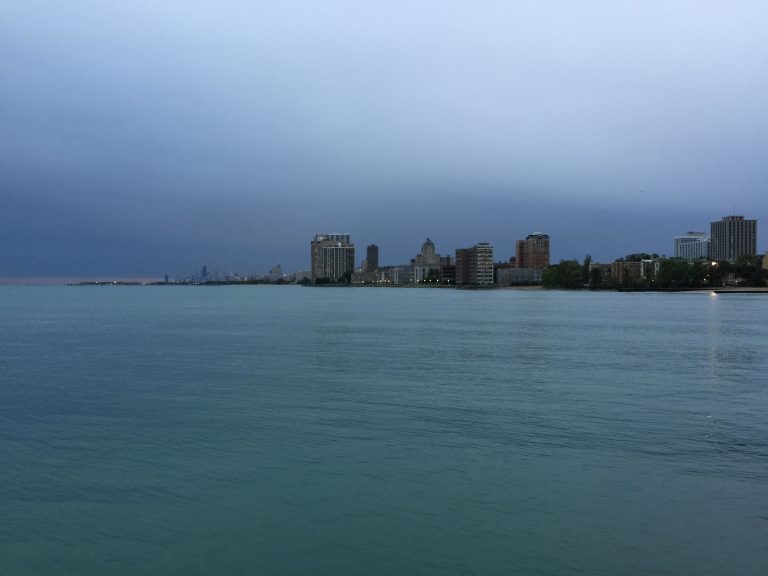 Chicago from Loyola Beach at Rogers Park